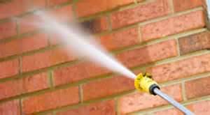 Before and After: pressure washed bricks